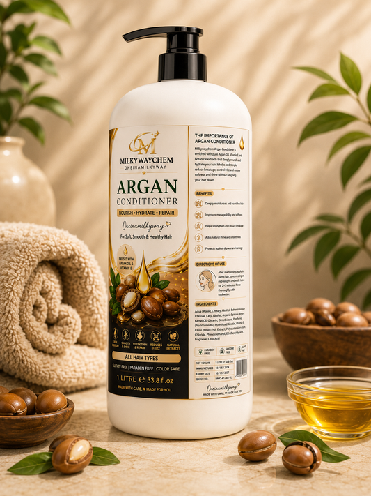 Milkywaychem Argan Conditioner 1L - Nourishing Hair Moisturiser for All Hair Types